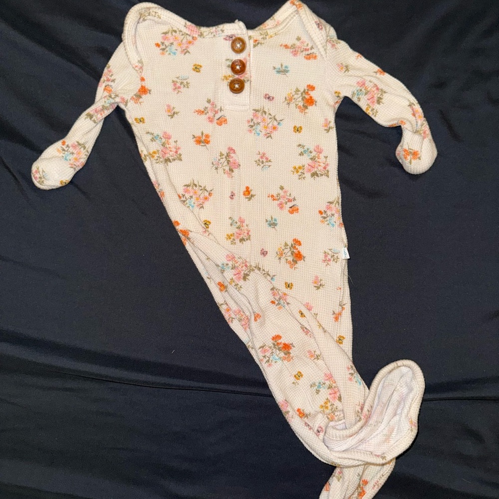 Floral Posh Peanut Newborn Gown